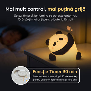Lampă veghe panda Zen funcție timer 30 minute oprire automată