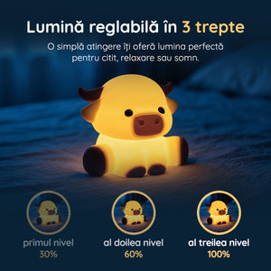 Lampă veghe vacă 3 trepte de intensitate lumină
