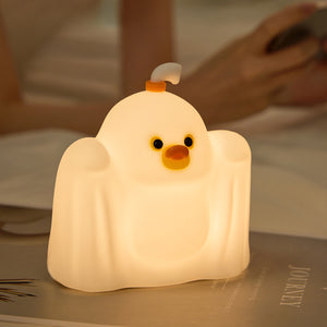 Lampă de noapte copii din silicon, rața bau-bau decorativ aprins