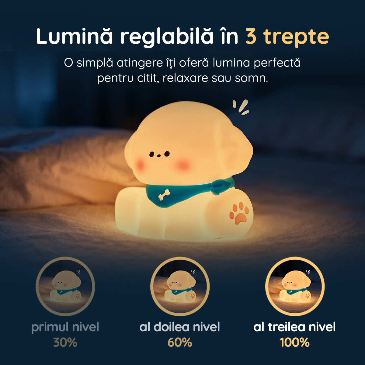 Lampă veghe caine 3 trepte de intensitate lumină