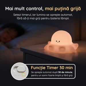 Lampă veghe caracatiță funcție timer 30 minute oprire automată