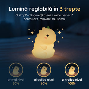 Lampă veghe dinozaur 3 trepte de intensitate lumină