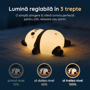 Lampă veghe panda Obi 3 trepte de intensitate lumină