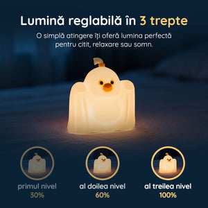 Lampă veghe rața bau-bau 3 trepte de intensitate lumină