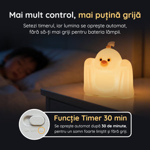 Lampă veghe rața bau-bau funcție timer 30 minute oprire automată